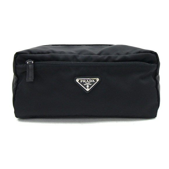Prada leather black nylon pouch - Picture 1 of 5